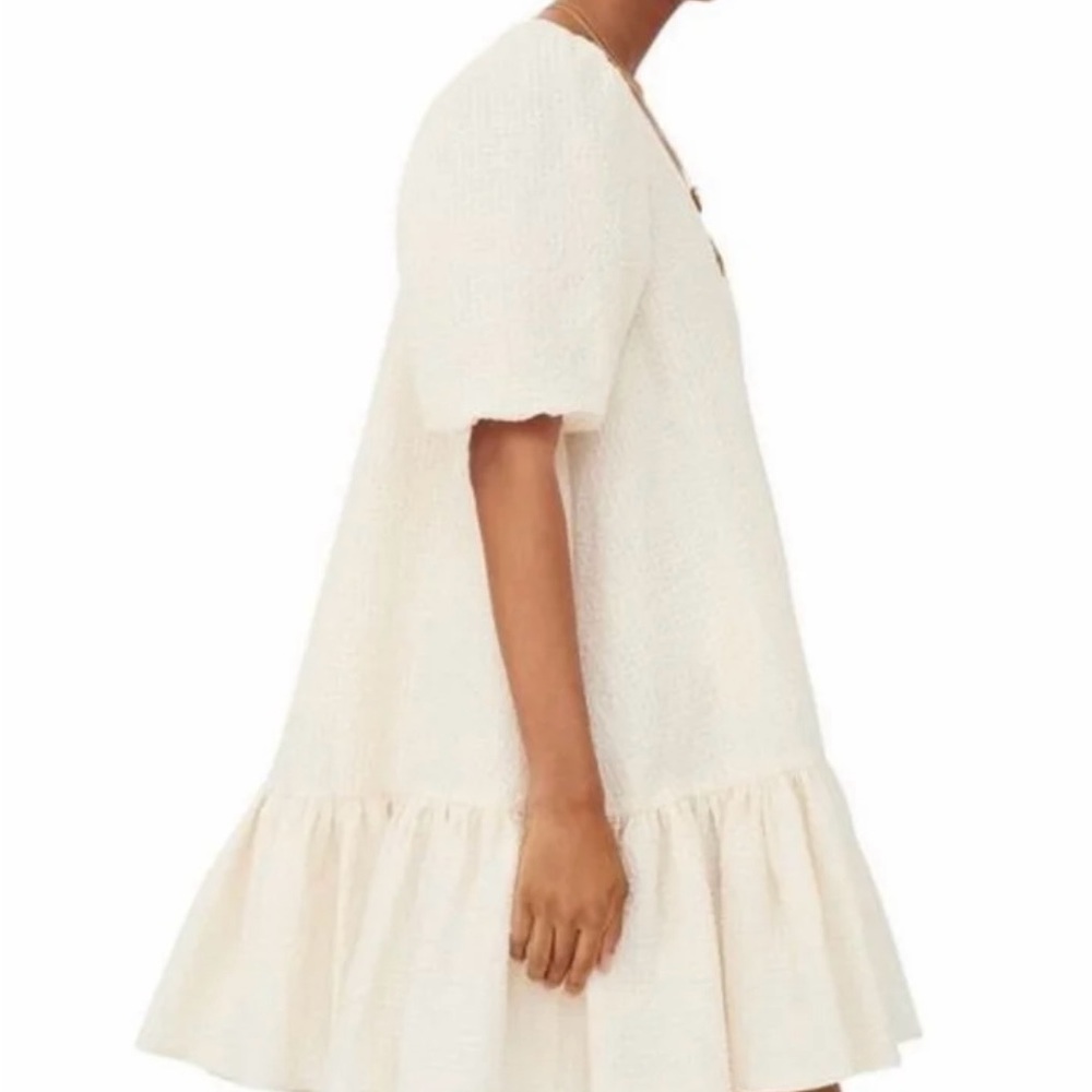 Ruffled Puffed Sleeved Dress - Picture 2 of 12